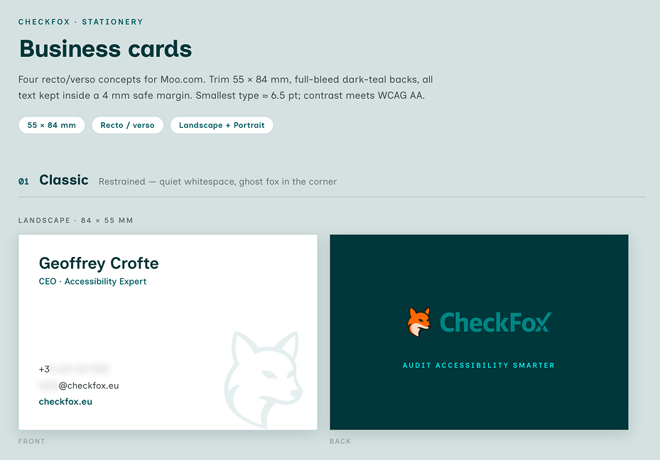 Business Card Variants